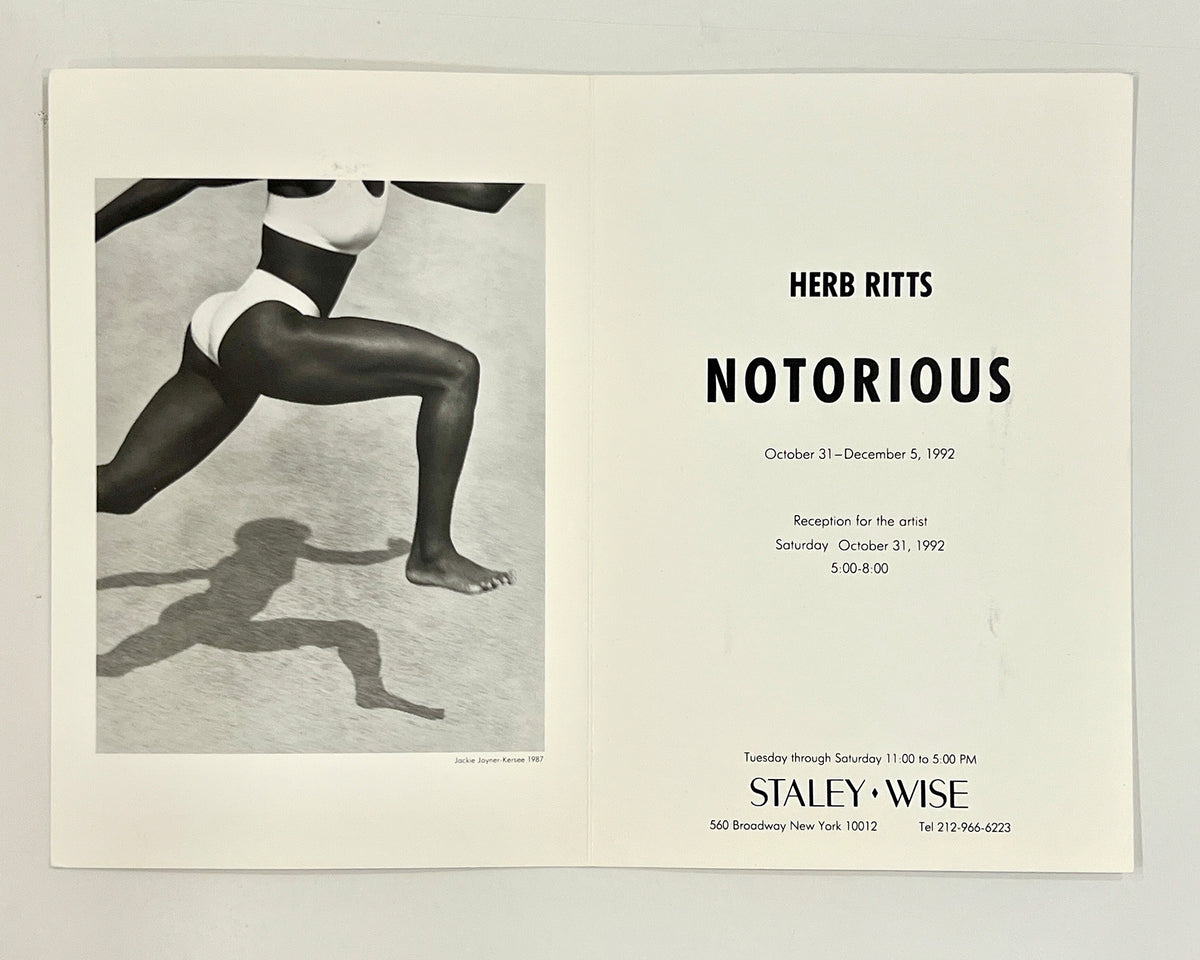 HERB RITTS NOTORIOUS RECEPTION CARD 1992