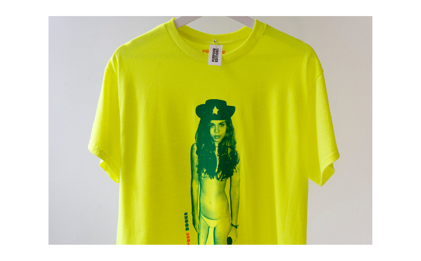 PURPOSE  lime COWGIRL t shirt AP one of one