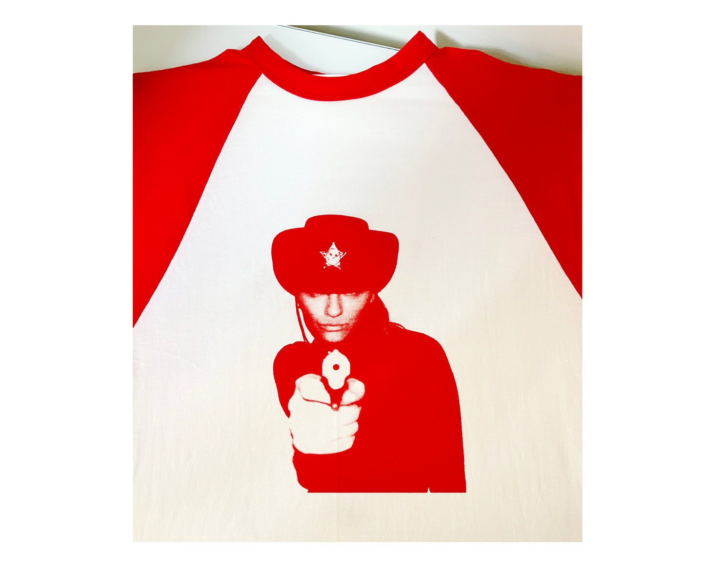 PURPOSEeditions SHERIFF ON VINTAGE single stitch RUSSELL ATHLETIC 1 OF 1 ONLY