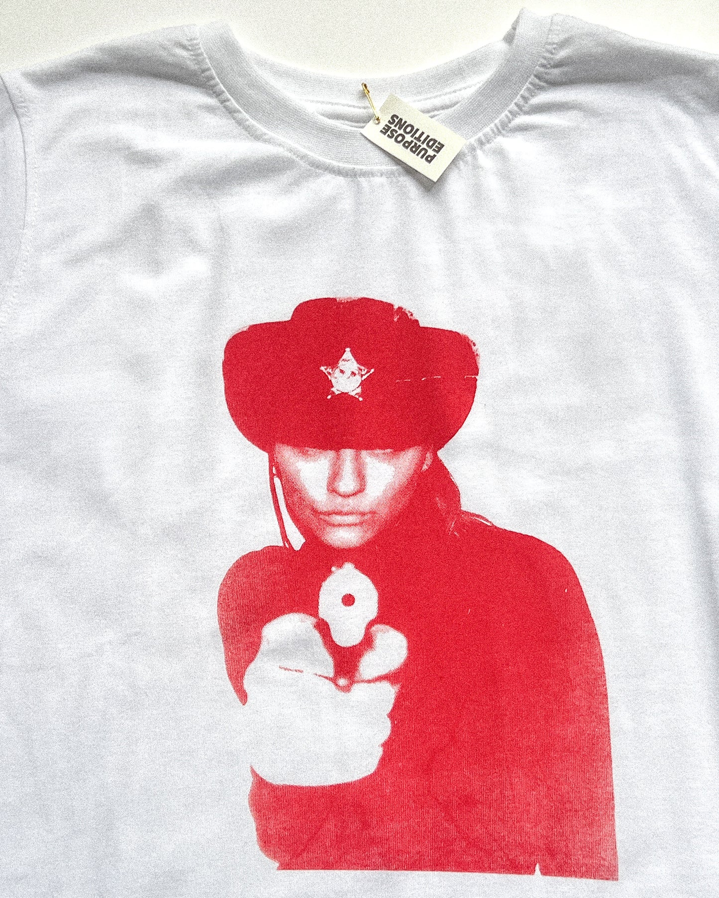 PURPOSE SHERIFF T SHIRT(white shirt)red .blue or black sheriff