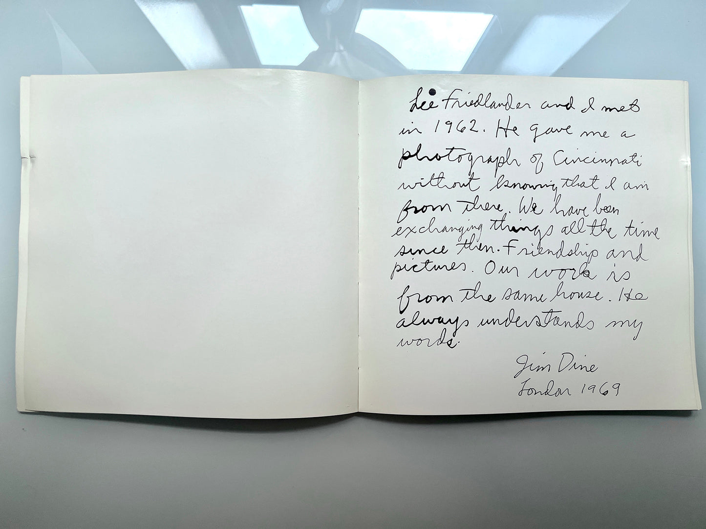 WORK FROM THE SAME HOUSE.LEE FRIEDLANDER & JIM DINE 1969 first edition