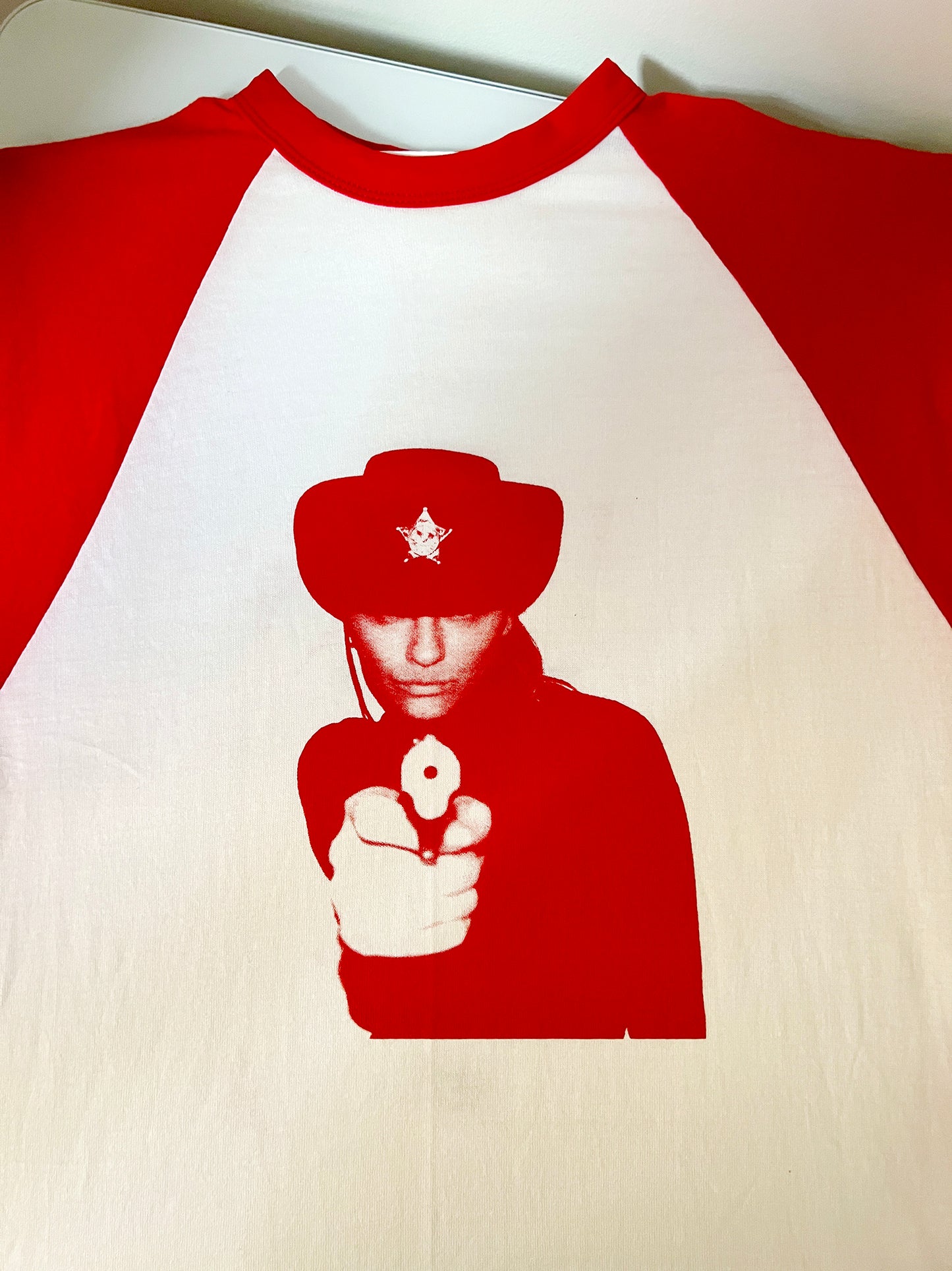 PURPOSEeditions SHERIFF ON VINTAGE single stitch RUSSELL ATHLETIC 1 OF 1 ONLY